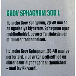 Holmebo Grov Sphagnum 0-50 mm 300 L