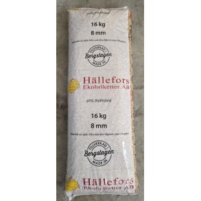 H�llefors 8mm i 16kg poser, 832kg pr. palle (52x16kg) (3,51kr pr. kilo)